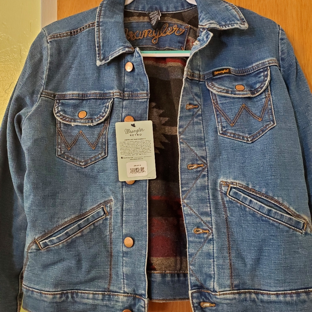 Wrangler women's blanket lined denim jacket.